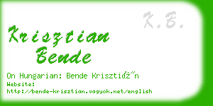 krisztian bende business card